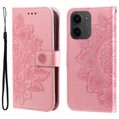 Seven-petal Flowers Embossing Leather Phone Case, For Redmi 15a 5G, For Redmi Turbo 5 Max 5G / Poco X8 Pro Max 5G, For Redmi Turbo 5 5G / Poco X8 Pro 5G, For Redmi Note 15 Pro+ 5G 163.3mm / Poco M8 Pro 5G                                                ...