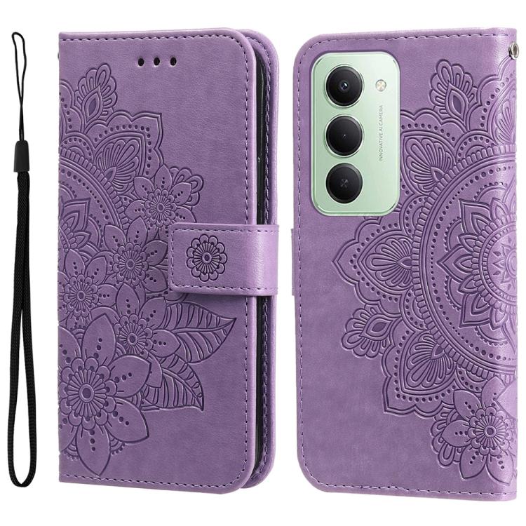 Seven-petal Flowers Embossing Leather Phone Case, For Redmi 15a 5G, For Redmi Turbo 5 Max 5G / Poco X8 Pro Max 5G, For Redmi Turbo 5 5G / Poco X8 Pro 5G, For Redmi Note 15 Pro+ 5G 163.3mm / Poco M8 Pro 5G                                                ...