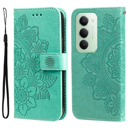 Seven-petal Flowers Embossing Leather Phone Case, For Redmi 15a 5G, For Redmi Turbo 5 Max 5G / Poco X8 Pro Max 5G, For Redmi Turbo 5 5G / Poco X8 Pro 5G, For Redmi Note 15 Pro+ 5G 163.3mm / Poco M8 Pro 5G                                                ...