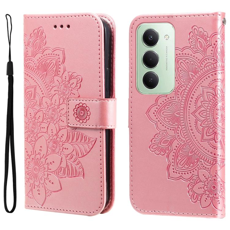 Seven-petal Flowers Embossing Leather Phone Case, For Redmi 15a 5G, For Redmi Turbo 5 Max 5G / Poco X8 Pro Max 5G, For Redmi Turbo 5 5G / Poco X8 Pro 5G, For Redmi Note 15 Pro+ 5G 163.3mm / Poco M8 Pro 5G                                                ...
