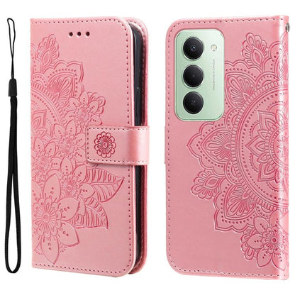 Seven-petal Flowers Embossing Leather Phone Case, For Redmi 15a 5G, For Redmi Turbo 5 Max 5G / Poco X8 Pro Max 5G, For Redmi Turbo 5 5G / Poco X8 Pro 5G, For Redmi Note 15 Pro+ 5G 163.3mm / Poco M8 Pro 5G                                                ...