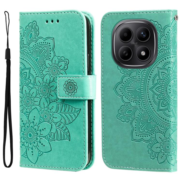 Seven-petal Flowers Embossing Leather Phone Case, For Redmi 15a 5G, For Redmi Turbo 5 Max 5G / Poco X8 Pro Max 5G, For Redmi Turbo 5 5G / Poco X8 Pro 5G, For Redmi Note 15 Pro+ 5G 163.3mm / Poco M8 Pro 5G                                                ...