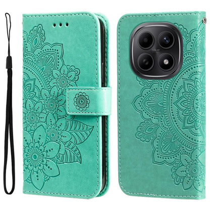 Seven-petal Flowers Embossing Leather Phone Case, For Redmi 15a 5G, For Redmi Turbo 5 Max 5G / Poco X8 Pro Max 5G, For Redmi Turbo 5 5G / Poco X8 Pro 5G, For Redmi Note 15 Pro+ 5G 163.3mm / Poco M8 Pro 5G                                                ...