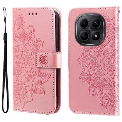 Seven-petal Flowers Embossing Leather Phone Case, For Redmi 15a 5G, For Redmi Turbo 5 Max 5G / Poco X8 Pro Max 5G, For Redmi Turbo 5 5G / Poco X8 Pro 5G, For Redmi Note 15 Pro+ 5G 163.3mm / Poco M8 Pro 5G                                                ...