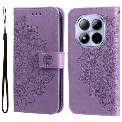 Seven-petal Flowers Embossing Leather Phone Case, For Redmi 15a 5G, For Redmi Turbo 5 Max 5G / Poco X8 Pro Max 5G, For Redmi Turbo 5 5G / Poco X8 Pro 5G, For Redmi Note 15 Pro+ 5G 163.3mm / Poco M8 Pro 5G                                                ...