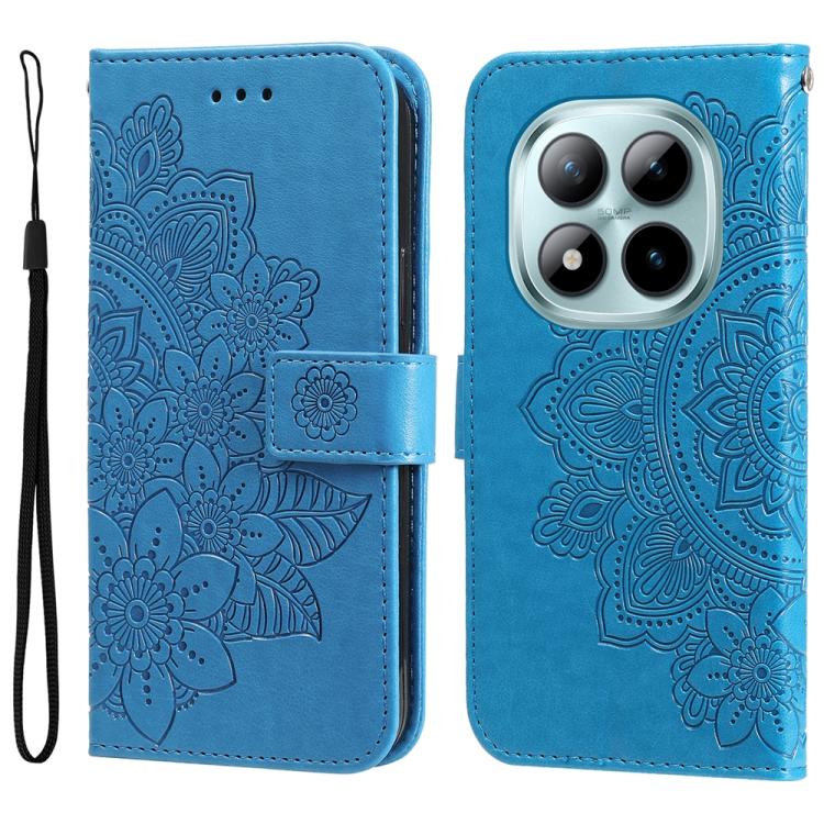 Seven-petal Flowers Embossing Leather Phone Case, For Redmi 15a 5G, For Redmi Turbo 5 Max 5G / Poco X8 Pro Max 5G, For Redmi Turbo 5 5G / Poco X8 Pro 5G, For Redmi Note 15 Pro+ 5G 163.3mm / Poco M8 Pro 5G                                                ...