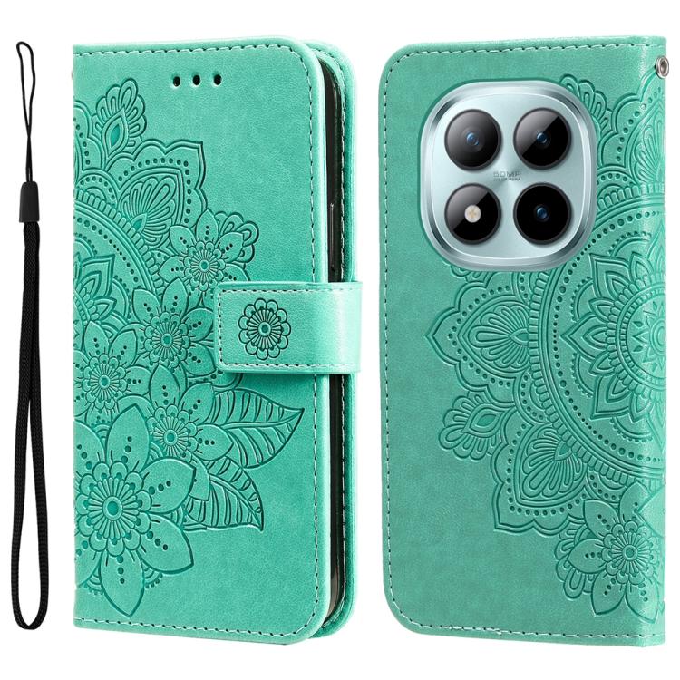 Seven-petal Flowers Embossing Leather Phone Case, For Redmi 15a 5G, For Redmi Turbo 5 Max 5G / Poco X8 Pro Max 5G, For Redmi Turbo 5 5G / Poco X8 Pro 5G, For Redmi Note 15 Pro+ 5G 163.3mm / Poco M8 Pro 5G                                                ...