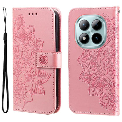Seven-petal Flowers Embossing Leather Phone Case, For Redmi 15a 5G, For Redmi Turbo 5 Max 5G / Poco X8 Pro Max 5G, For Redmi Turbo 5 5G / Poco X8 Pro 5G, For Redmi Note 15 Pro+ 5G 163.3mm / Poco M8 Pro 5G                                                ...