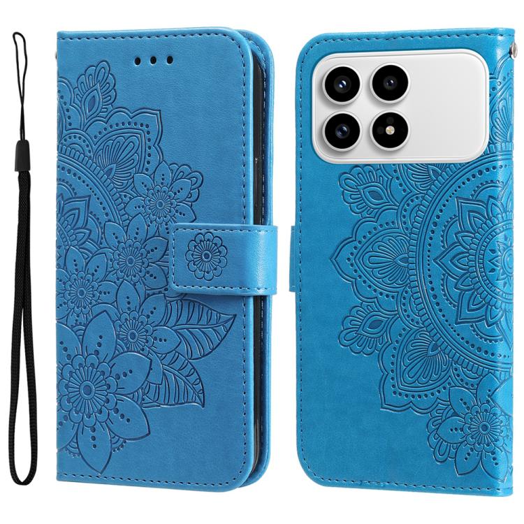 Seven-petal Flowers Embossing Leather Phone Case, For Redmi 15a 5G, For Redmi Turbo 5 Max 5G / Poco X8 Pro Max 5G, For Redmi Turbo 5 5G / Poco X8 Pro 5G, For Redmi Note 15 Pro+ 5G 163.3mm / Poco M8 Pro 5G                                                ...