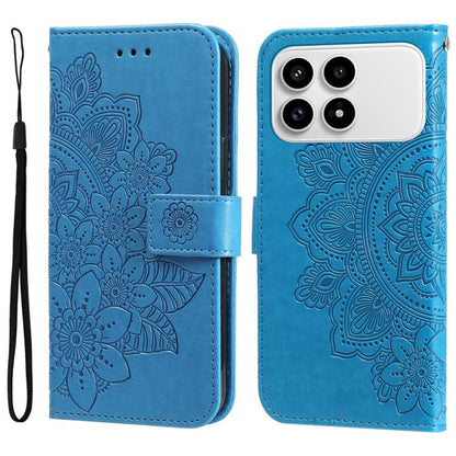 Seven-petal Flowers Embossing Leather Phone Case, For Redmi 15a 5G, For Redmi Turbo 5 Max 5G / Poco X8 Pro Max 5G, For Redmi Turbo 5 5G / Poco X8 Pro 5G, For Redmi Note 15 Pro+ 5G 163.3mm / Poco M8 Pro 5G                                                ...