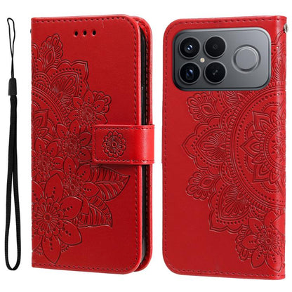 Seven-petal Flowers Embossing Leather Phone Case, For Redmi 15a 5G, For Redmi Turbo 5 Max 5G / Poco X8 Pro Max 5G, For Redmi Turbo 5 5G / Poco X8 Pro 5G, For Redmi Note 15 Pro+ 5G 163.3mm / Poco M8 Pro 5G                                                ...