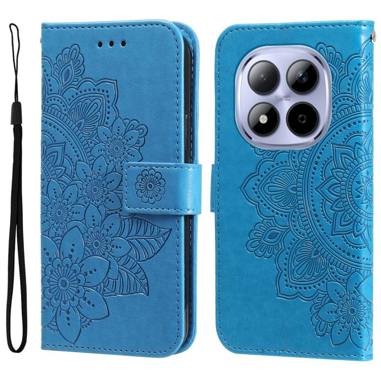 Seven-petal Flowers Embossing Leather Phone Case, For Redmi 15a 5G, For Redmi Turbo 5 Max 5G / Poco X8 Pro Max 5G, For Redmi Turbo 5 5G / Poco X8 Pro 5G, For Redmi Note 15 Pro+ 5G 163.3mm / Poco M8 Pro 5G                                                ...