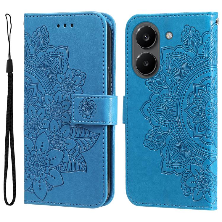 Seven-petal Flowers Embossing Leather Phone Case, For Redmi 15a 5G, For Redmi Turbo 5 Max 5G / Poco X8 Pro Max 5G, For Redmi Turbo 5 5G / Poco X8 Pro 5G, For Redmi Note 15 Pro+ 5G 163.3mm / Poco M8 Pro 5G                                                ...