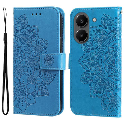 Seven-petal Flowers Embossing Leather Phone Case, For Redmi 15a 5G, For Redmi Turbo 5 Max 5G / Poco X8 Pro Max 5G, For Redmi Turbo 5 5G / Poco X8 Pro 5G, For Redmi Note 15 Pro+ 5G 163.3mm / Poco M8 Pro 5G                                                ...