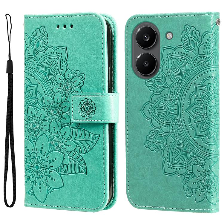 Seven-petal Flowers Embossing Leather Phone Case, For Redmi 15a 5G, For Redmi Turbo 5 Max 5G / Poco X8 Pro Max 5G, For Redmi Turbo 5 5G / Poco X8 Pro 5G, For Redmi Note 15 Pro+ 5G 163.3mm / Poco M8 Pro 5G                                                ...