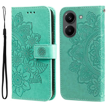 Seven-petal Flowers Embossing Leather Phone Case, For Redmi 15a 5G, For Redmi Turbo 5 Max 5G / Poco X8 Pro Max 5G, For Redmi Turbo 5 5G / Poco X8 Pro 5G, For Redmi Note 15 Pro+ 5G 163.3mm / Poco M8 Pro 5G                                                ...