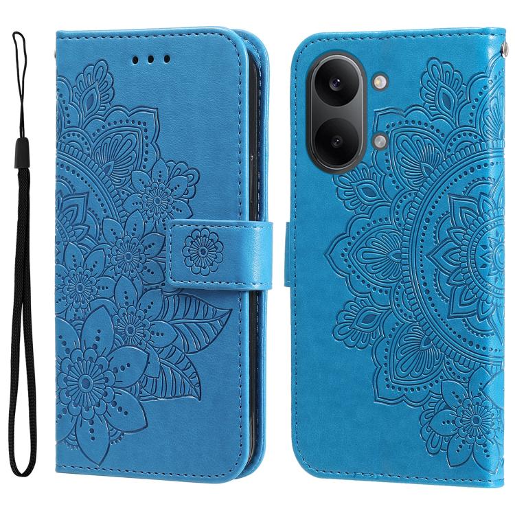 Seven-petal Flowers Embossing Leather Phone Case, For Redmi 15a 5G, For Redmi Turbo 5 Max 5G / Poco X8 Pro Max 5G, For Redmi Turbo 5 5G / Poco X8 Pro 5G, For Redmi Note 15 Pro+ 5G 163.3mm / Poco M8 Pro 5G                                                ...