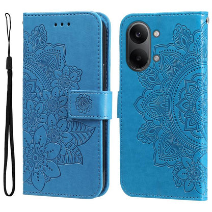 Seven-petal Flowers Embossing Leather Phone Case, For Redmi 15a 5G, For Redmi Turbo 5 Max 5G / Poco X8 Pro Max 5G, For Redmi Turbo 5 5G / Poco X8 Pro 5G, For Redmi Note 15 Pro+ 5G 163.3mm / Poco M8 Pro 5G                                                ...