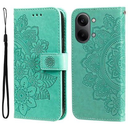 Seven-petal Flowers Embossing Leather Phone Case, For Redmi 15a 5G, For Redmi Turbo 5 Max 5G / Poco X8 Pro Max 5G, For Redmi Turbo 5 5G / Poco X8 Pro 5G, For Redmi Note 15 Pro+ 5G 163.3mm / Poco M8 Pro 5G                                                ...