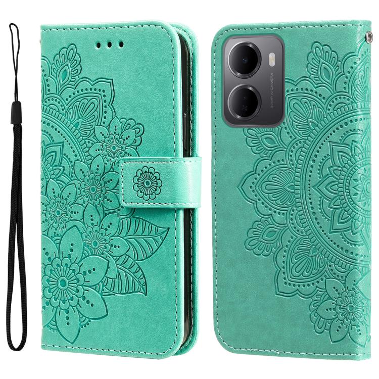 Seven-petal Flowers Embossing Leather Phone Case, For Redmi Note 17 5G / 4G Global 171mm, For Redmi Note 17 Pro+ 5G Global 163mm, For Redmi 17 5G / 4G Global 170mm, For Redmi 15a 5G, For Redmi Turbo 5 Max 5G / Poco X8 Pro Max 5G                        ...