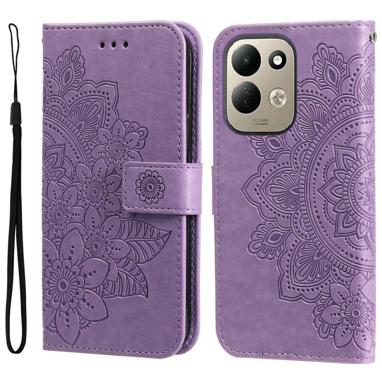Seven-petal Flowers Embossing Leather Phone Case, For Redmi Note 17 5G / 4G Global 171mm, For Redmi Note 17 Pro+ 5G Global 163mm, For Redmi 17 5G / 4G Global 170mm, For Redmi 15a 5G, For Redmi Turbo 5 Max 5G / Poco X8 Pro Max 5G                        ...