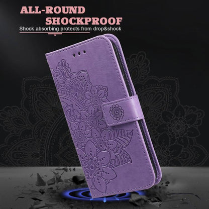 Seven-petal Flowers Embossing Leather Phone Case, For Redmi Note 17 5G / 4G Global 171mm, For Redmi Note 17 Pro+ 5G Global 163mm, For Redmi 17 5G / 4G Global 170mm, For Redmi 15a 5G, For Redmi Turbo 5 Max 5G / Poco X8 Pro Max 5G                        ...