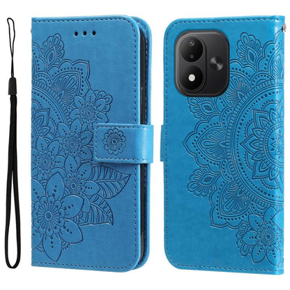 Seven-petal Flowers Embossing Leather Phone Case, For Redmi Note 17 5G / 4G Global 171mm, For Redmi Note 17 Pro+ 5G Global 163mm, For Redmi 17 5G / 4G Global 170mm, For Redmi 15a 5G, For Redmi Turbo 5 Max 5G / Poco X8 Pro Max 5G                        ...