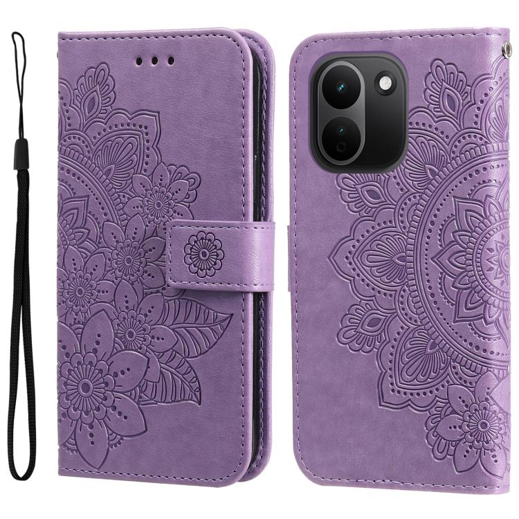 Seven-petal Flowers Embossing Leather Phone Case, For Redmi Note 17 5G / 4G Global 171mm, For Redmi Note 17 Pro+ 5G Global 163mm, For Redmi 17 5G / 4G Global 170mm, For Redmi 15a 5G, For Redmi Turbo 5 Max 5G / Poco X8 Pro Max 5G                        ...