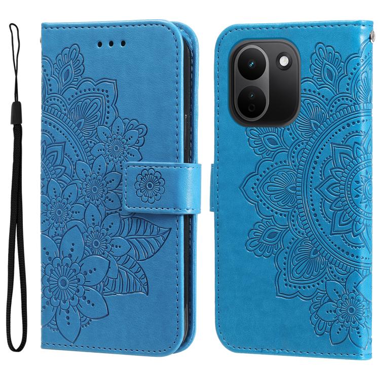 Seven-petal Flowers Embossing Leather Phone Case, For Redmi Note 17 5G / 4G Global 171mm, For Redmi Note 17 Pro+ 5G Global 163mm, For Redmi 17 5G / 4G Global 170mm, For Redmi 15a 5G, For Redmi Turbo 5 Max 5G / Poco X8 Pro Max 5G                        ...