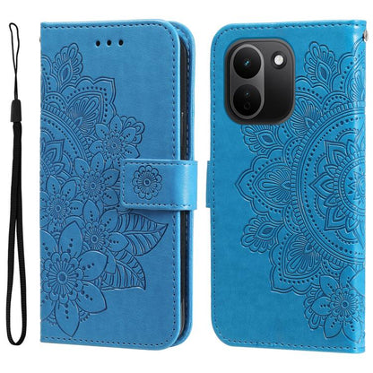 Seven-petal Flowers Embossing Leather Phone Case, For Redmi Note 17 5G / 4G Global 171mm, For Redmi Note 17 Pro+ 5G Global 163mm, For Redmi 17 5G / 4G Global 170mm, For Redmi 15a 5G, For Redmi Turbo 5 Max 5G / Poco X8 Pro Max 5G                        ...