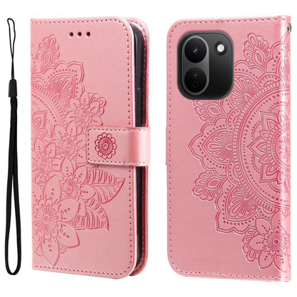 Seven-petal Flowers Embossing Leather Phone Case, For Redmi Note 17 5G / 4G Global 171mm, For Redmi Note 17 Pro+ 5G Global 163mm, For Redmi 17 5G / 4G Global 170mm, For Redmi 15a 5G, For Redmi Turbo 5 Max 5G / Poco X8 Pro Max 5G                        ...