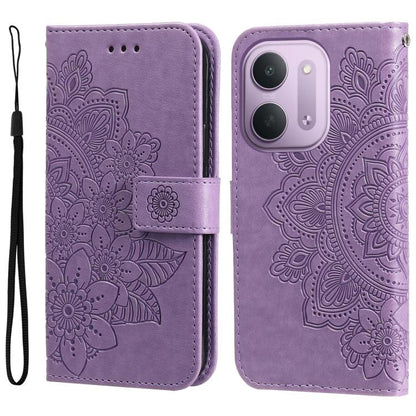 Seven-petal Flowers Embossing Leather Phone Case, For Redmi Note 17 5G / 4G Global 169.7mm, For Redmi 17C 5G, For Redmi Note 17 Pro+ 5G Global 163.4mm, For Redmi 17 5G / 4G Global 170mm, For Redmi K90 Max 5G / K90 Ultra 5G, For Redmi 15a 5G            ...