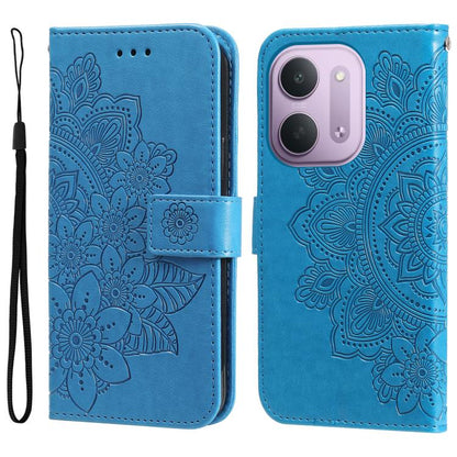 Seven-petal Flowers Embossing Leather Phone Case, For Redmi Note 17 5G / 4G Global 169.7mm, For Redmi 17C 5G, For Redmi Note 17 Pro+ 5G Global 163.4mm, For Redmi 17 5G / 4G Global 170mm, For Redmi K90 Max 5G / K90 Ultra 5G, For Redmi 15a 5G            ...