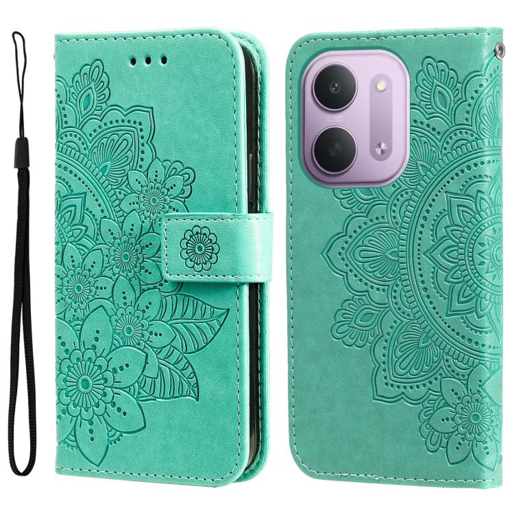 Seven-petal Flowers Embossing Leather Phone Case, For Redmi Note 17 5G / 4G Global 169.7mm, For Redmi 17C 5G, For Redmi Note 17 Pro+ 5G Global 163.4mm, For Redmi 17 5G / 4G Global 170mm, For Redmi K90 Max 5G / K90 Ultra 5G, For Redmi 15a 5G            ...