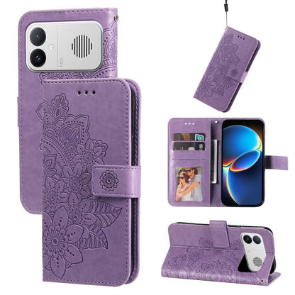 Seven-petal Flowers Embossing Leather Phone Case, For Redmi Note 17 5G / 4G Global 169.7mm, For Redmi 17C 5G, For Redmi Note 17 Pro+ 5G Global 163.4mm, For Redmi 17 5G / 4G Global 170mm, For Redmi K90 Max 5G / K90 Ultra 5G, For Redmi 15a 5G            ...