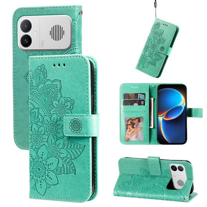 Seven-petal Flowers Embossing Leather Phone Case, For Redmi Note 17 5G / 4G Global 169.7mm, For Redmi 17C 5G, For Redmi Note 17 Pro+ 5G Global 163.4mm, For Redmi 17 5G / 4G Global 170mm, For Redmi K90 Max 5G / K90 Ultra 5G, For Redmi 15a 5G            ...
