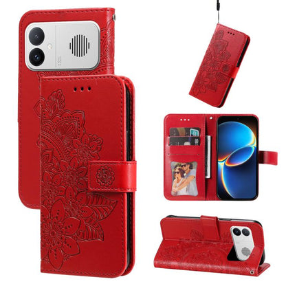 Seven-petal Flowers Embossing Leather Phone Case, For Redmi Note 17 5G / 4G Global 169.7mm, For Redmi 17C 5G, For Redmi Note 17 Pro+ 5G Global 163.4mm, For Redmi 17 5G / 4G Global 170mm, For Redmi K90 Max 5G / K90 Ultra 5G, For Redmi 15a 5G            ...