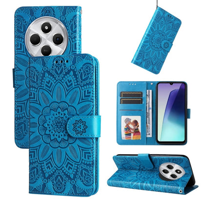 Embossed Sunflower Leather Phone Case, For Redmi Note 14 4G 163.25mm Global, For Redmi Note 14 5G, For Redmi Note 14 Pro 5G / Note 14 Pro+ 5G, For Redmi 14C 4G, For Redmi K70 Ultra, For Redmi 13 4G / Redmi Note 13R