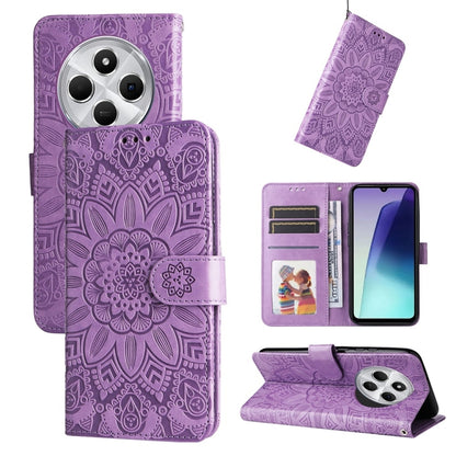 Embossed Sunflower Leather Phone Case, For Redmi Note 14 4G 163.25mm Global, For Redmi Note 14 5G, For Redmi Note 14 Pro 5G / Note 14 Pro+ 5G, For Redmi 14C 4G, For Redmi K70 Ultra, For Redmi 13 4G / Redmi Note 13R