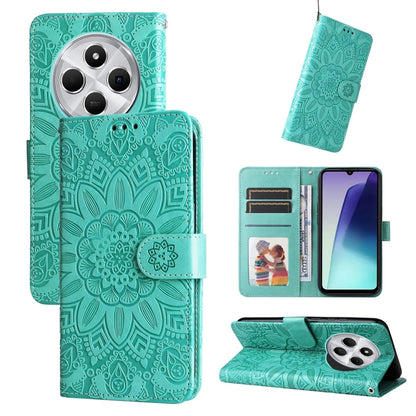 Embossed Sunflower Leather Phone Case, For Redmi Note 14 4G 163.25mm Global, For Redmi Note 14 5G, For Redmi Note 14 Pro 5G / Note 14 Pro+ 5G, For Redmi 14C 4G, For Redmi K70 Ultra, For Redmi 13 4G / Redmi Note 13R