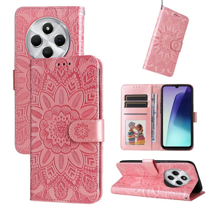 Embossed Sunflower Leather Phone Case, For Redmi Note 14 4G 163.25mm Global, For Redmi Note 14 5G, For Redmi Note 14 Pro 5G / Note 14 Pro+ 5G, For Redmi 14C 4G, For Redmi K70 Ultra, For Redmi 13 4G / Redmi Note 13R
