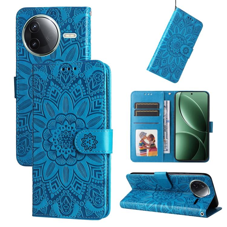 Embossed Sunflower Leather Phone Case, For Redmi Turbo 4 / Xiaomi Poco X7 Pro, For Redmi K80 Pro, For Redmi K80, For Redmi Note 14 4G 163.25mm Global, For Redmi Note 14 5G, For Redmi Note 14 Pro 5G / Note 14 Pro+ 5G, For Redmi 14C 4G, For Redmi K70 Ult...