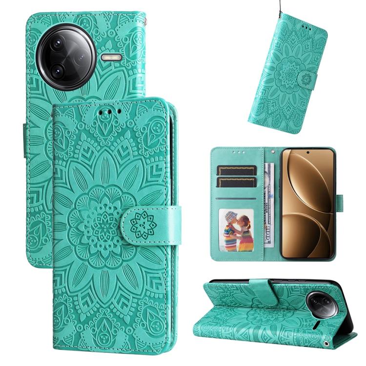 Embossed Sunflower Leather Phone Case, For Redmi Turbo 4 / Xiaomi Poco X7 Pro, For Redmi K80 Pro, For Redmi K80, For Redmi Note 14 4G 163.25mm Global, For Redmi Note 14 5G, For Redmi Note 14 Pro 5G / Note 14 Pro+ 5G, For Redmi 14C 4G, For Redmi K70 Ult...