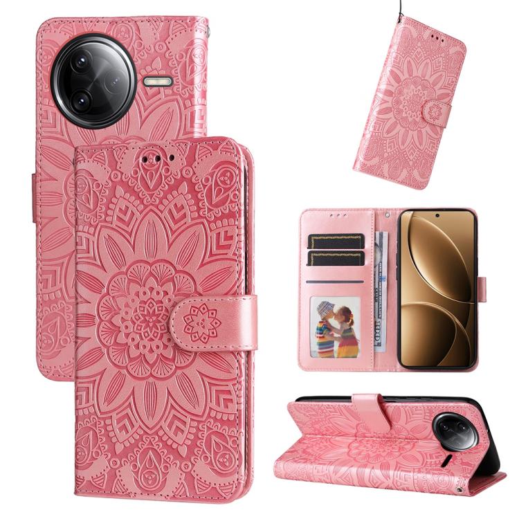 Embossed Sunflower Leather Phone Case, For Redmi Turbo 4 / Xiaomi Poco X7 Pro, For Redmi K80 Pro, For Redmi K80, For Redmi Note 14 4G 163.25mm Global, For Redmi Note 14 5G, For Redmi Note 14 Pro 5G / Note 14 Pro+ 5G, For Redmi 14C 4G, For Redmi K70 Ult...