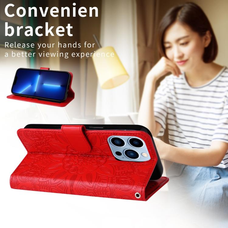 Embossed Sunflower Leather Phone Case, For Redmi Turbo 4 / Xiaomi Poco X7 Pro, For Redmi K80 Pro, For Redmi K80, For Redmi Note 14 4G 163.25mm Global, For Redmi Note 14 5G, For Redmi Note 14 Pro 5G / Note 14 Pro+ 5G, For Redmi 14C 4G, For Redmi K70 Ult...