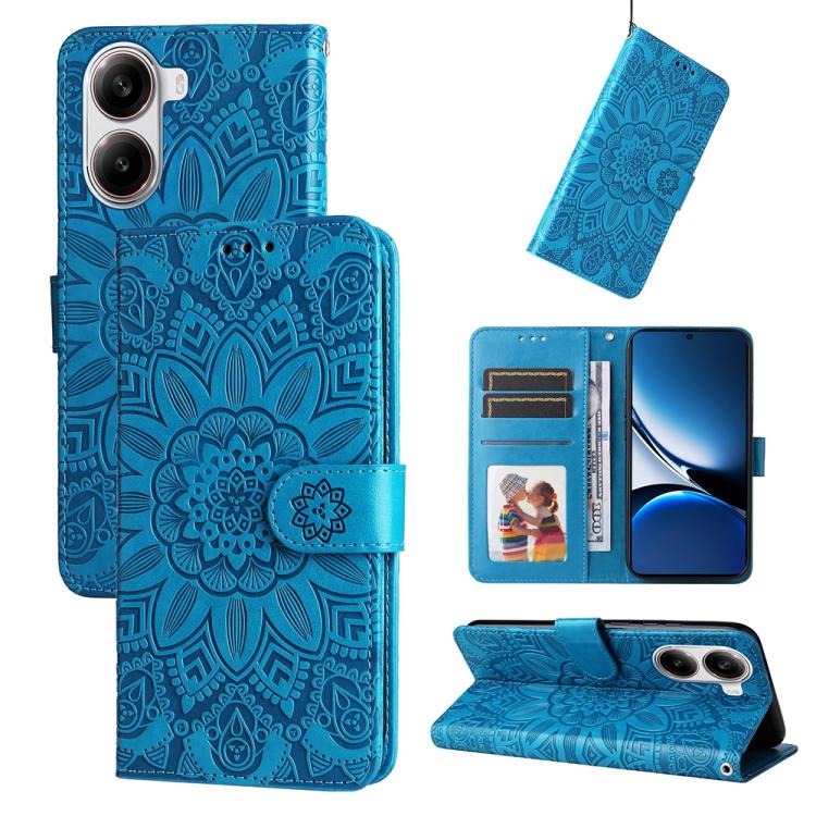 Embossed Sunflower Leather Phone Case, For Redmi Turbo 4 / Xiaomi Poco X7 Pro, For Redmi K80 Pro, For Redmi K80, For Redmi Note 14 4G 163.25mm Global, For Redmi Note 14 5G, For Redmi Note 14 Pro 5G / Note 14 Pro+ 5G, For Redmi 14C 4G, For Redmi K70 Ult...
