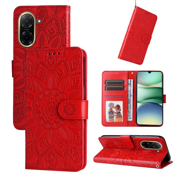 Embossed Sunflower Leather Phone Case, For Redmi 15a 5G, For Redmi Turbo 5 Max 5G / Poco X8 Pro Max 5G, For Redmi Turbo 5 5G / Poco X8 Pro 5G, For Redmi Note 15 Pro+ 5G 163.3mm / Poco M8 Pro 5G, For Redmi Note 15 4G / 5G Global 164mm / Poco M8 5G      ...