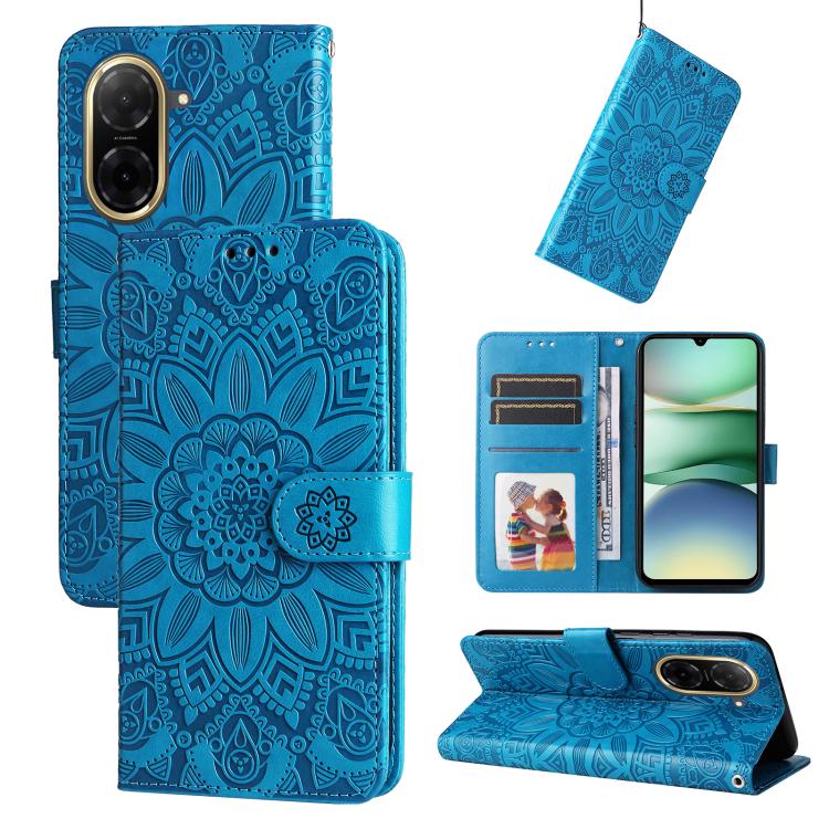 Embossed Sunflower Leather Phone Case, For Redmi 15a 5G, For Redmi Turbo 5 Max 5G / Poco X8 Pro Max 5G, For Redmi Turbo 5 5G / Poco X8 Pro 5G, For Redmi Note 15 Pro+ 5G 163.3mm / Poco M8 Pro 5G, For Redmi Note 15 4G / 5G Global 164mm / Poco M8 5G      ...