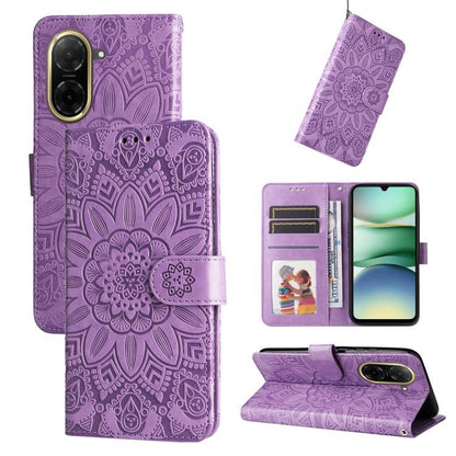 Embossed Sunflower Leather Phone Case, For Redmi 15a 5G, For Redmi Turbo 5 Max 5G / Poco X8 Pro Max 5G, For Redmi Turbo 5 5G / Poco X8 Pro 5G, For Redmi Note 15 Pro+ 5G 163.3mm / Poco M8 Pro 5G, For Redmi Note 15 4G / 5G Global 164mm / Poco M8 5G      ...