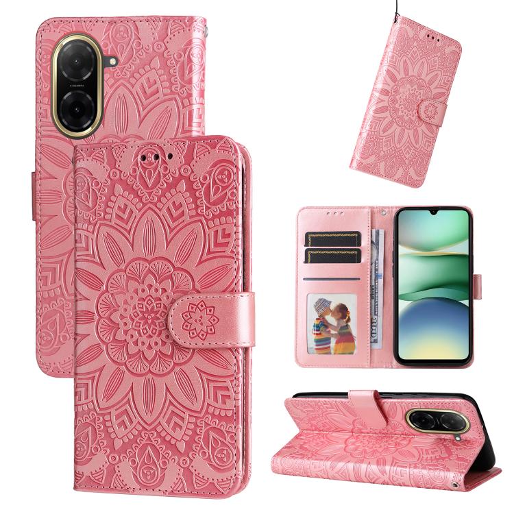 Embossed Sunflower Leather Phone Case, For Redmi 15a 5G, For Redmi Turbo 5 Max 5G / Poco X8 Pro Max 5G, For Redmi Turbo 5 5G / Poco X8 Pro 5G, For Redmi Note 15 Pro+ 5G 163.3mm / Poco M8 Pro 5G, For Redmi Note 15 4G / 5G Global 164mm / Poco M8 5G      ...